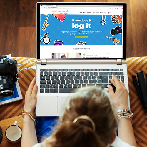 Register valuables on Immobilise